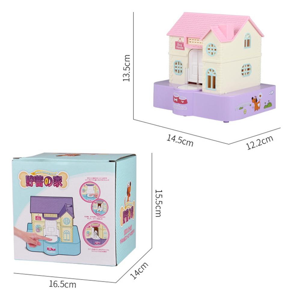 Cute House Dog Stealing Coin Money Saving Box Automatic Electronic Piggy Bank Toy Kids Money Box Cash Coins Saving Gift